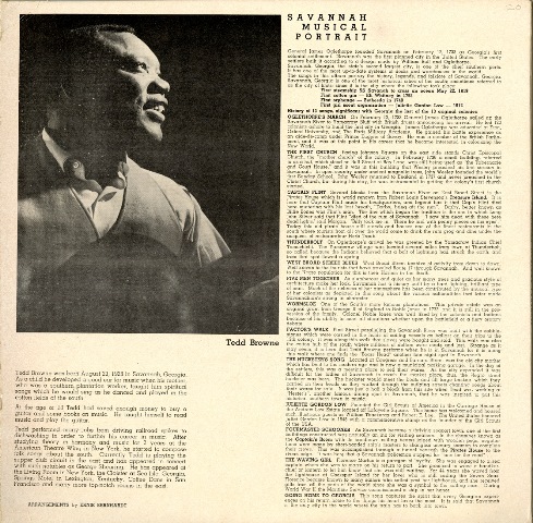 Savannah Musical Portrait - reverse